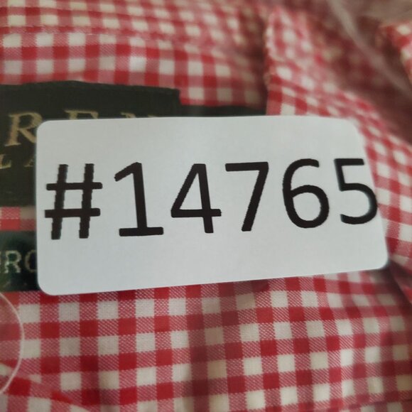 Lauren Ralph Lauren Shirt Mens 16.5 32/33 Red White Check Button-Up Non-Iron - Picture 7 of 7